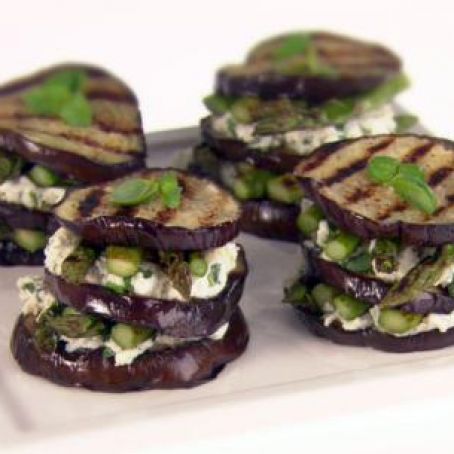 Eggplant and Asparagus Napoleons