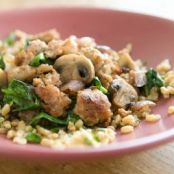 Farro Pilaf w/Mushrooms & Spinach