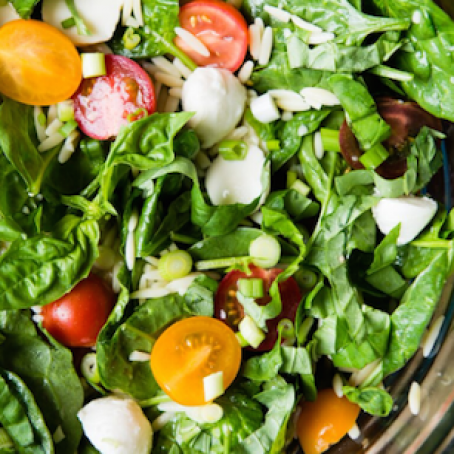 Caprese Spinach Salad with Orzo