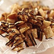 Caramel Chocolate Drizzled Chex Mix