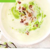 CREAM OF LEEK & SPECK W/CHIVE PESTO