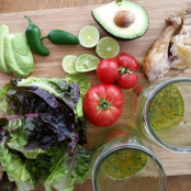 CHICKEN****Fiesta Chicken Mason Jar Salad with Jalapeno-Lime Dressing