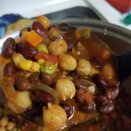 Quick Three Bean Soup WFPB