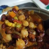 Quick Three Bean Soup WFPB