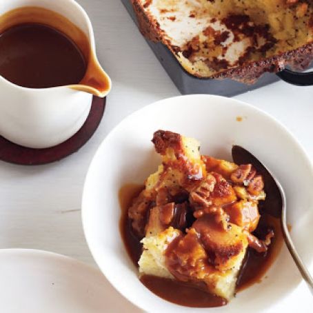 Pecan, Bourbon, and Butterscotch Bread Pudding