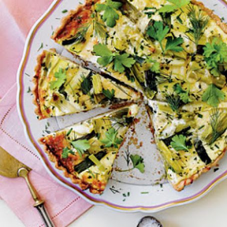 Scalloped Potato and Herb Tart