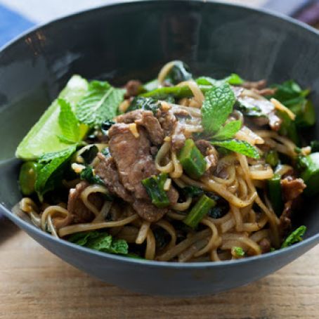 Beef Pad See Ewwith Birdseye Chilis