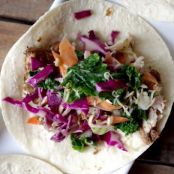 Jerk Chicken & Simple Vinaigrette Slaw Tacos