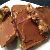 Homemade chocolate peanut candy bars