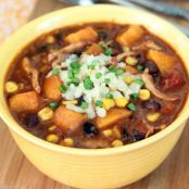 Black Bean, Sweet Potato and Chicken Chili
