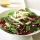 Spinach pomegranate salad with pears and hazelnuts
