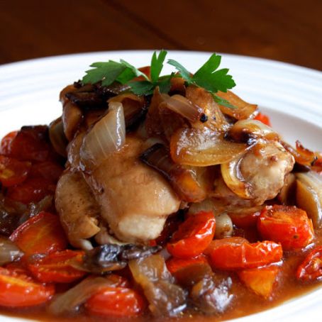 Chicken with Balsamic and Roasted Tomatoes