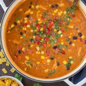 Cheesy Chicken Enchilada Soup