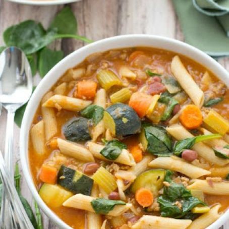 Springtime Vegetarian Minestrone Soup