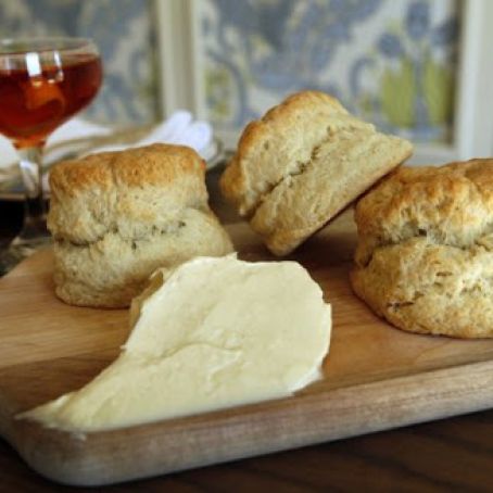 Buttermilk biscuits with burnt orange honey butter