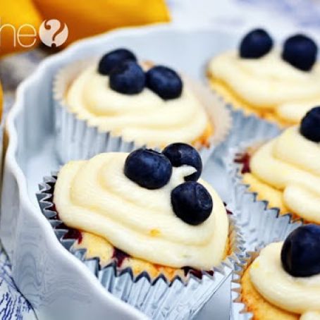 Blueberry Lemon Cupcakes with Lemon Cream Cheese Frosting