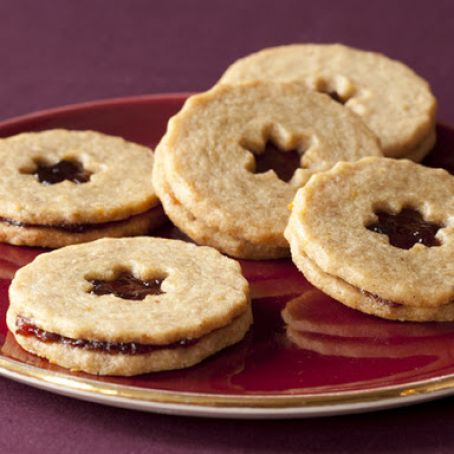 Hazelnut-Chocolate Linzer Cookies