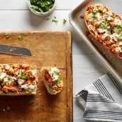 BBQ CHICKEN FRENCH BREAD PIZZAS WITH SMOKED MOZZARELLA