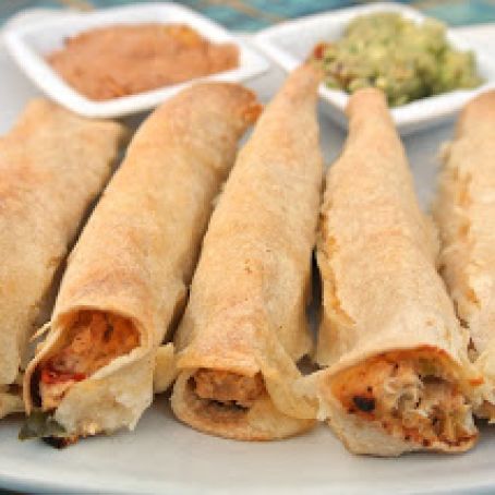 Creamy Baked Chicken Taquitos
