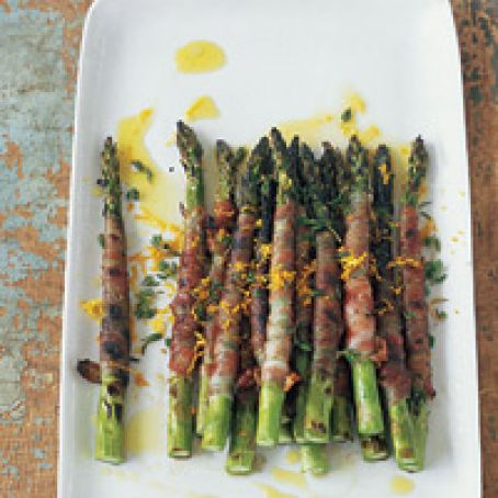 Pancetta-Wrapped Asparagus with Citronette