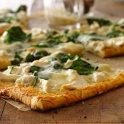 Parmesan Crusted Chicken Alfredo Pizza