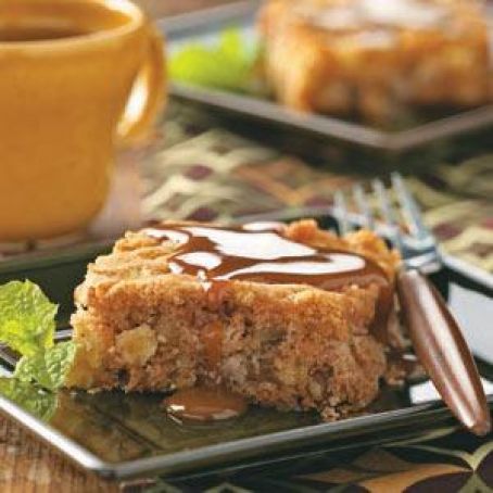 Fresh Apple Cake with Caramel Sauce
