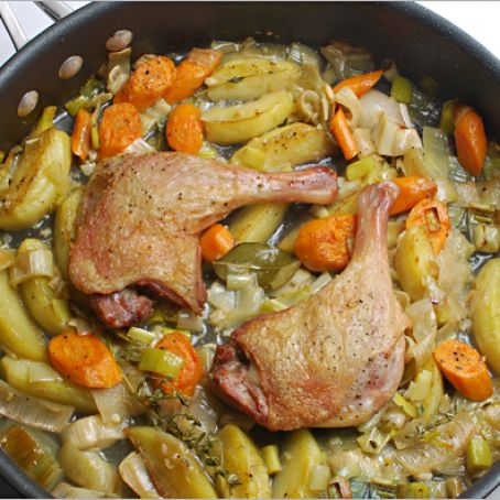 Braised/Roasted Duck Legs with Vegetables