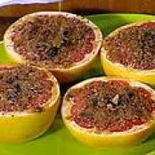 Broiled, Spiced Brown Sugar Grapefruit Halves