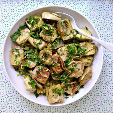 Baby Artichoke and Scallion Saute