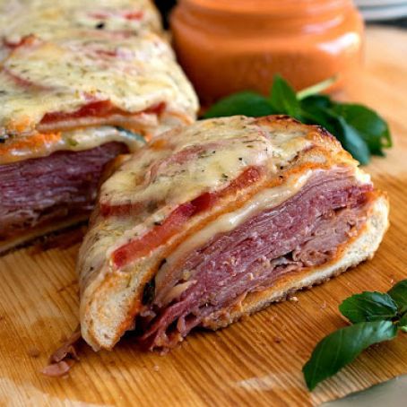 Loaded Italian Sub with Roasted Red Pepper Aioli