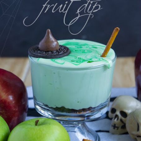 Melted Witch (Chocolate chip cream cheese) Fruit Dip
