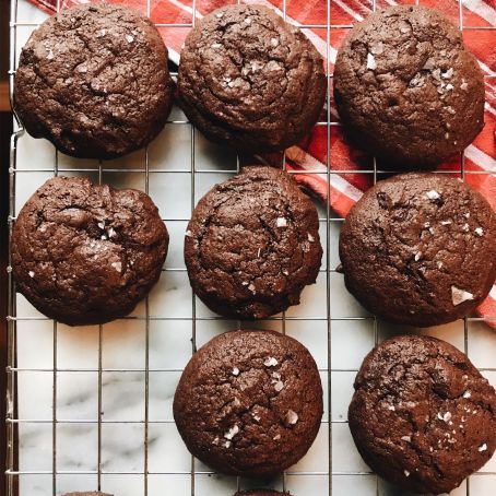 Salted Chocolate Rye Cookies