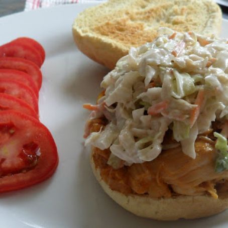Southern Style Slow Cooker BBQ Chicken Sandwiches