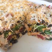 BBQ Ranch Chicken Layer Salad