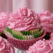 Perfect White Cupcakes (IN PINK) w/ Best-Ever Buttercream Icing