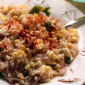 Roasted Corn and Poblano Risotto