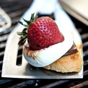 Skewered Strawberry & Marshmallow S'mores