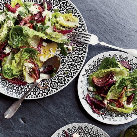 Little Gem Lettuce with Roasted Beets and Feta Dressing