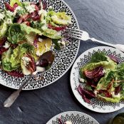 Little Gem Lettuce with Roasted Beets and Feta Dressing