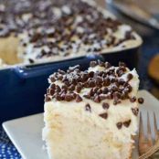 Soaked Cannoli Poke Cake
