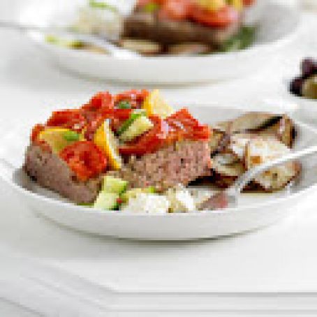 Weeknight Meat Loaf with Herbed Potatoes