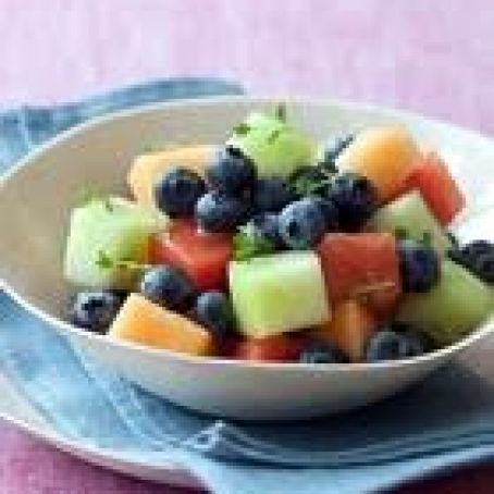 Blueberry-melon sald with thyme dressing