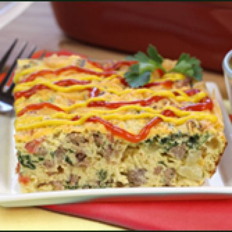 BACON CHEESEBURGER EGG BAKE