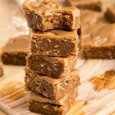 Almond Butter Oat Blondies