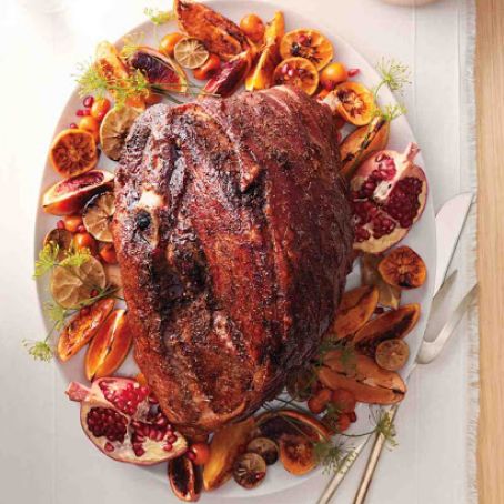Spice-Rubbed Fresh Ham with Citrus Glaze