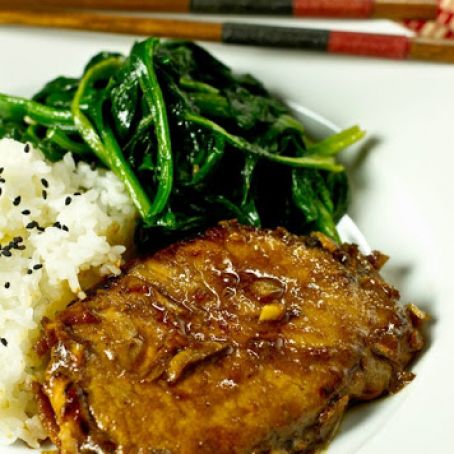 Asian Pork Chop with Ginger Soy Sauce