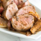 Roasted Pork Tenderloin with Apples and Onion