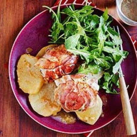 Pancetta-Wrapped Chicken Thighs with Potatoes