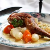 Braised Rabbit with Parsnips, Carrots and Pearl Onions | Cooking in Sens