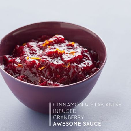 Cinnamon and Star Anise Infused Cranberry Sauce